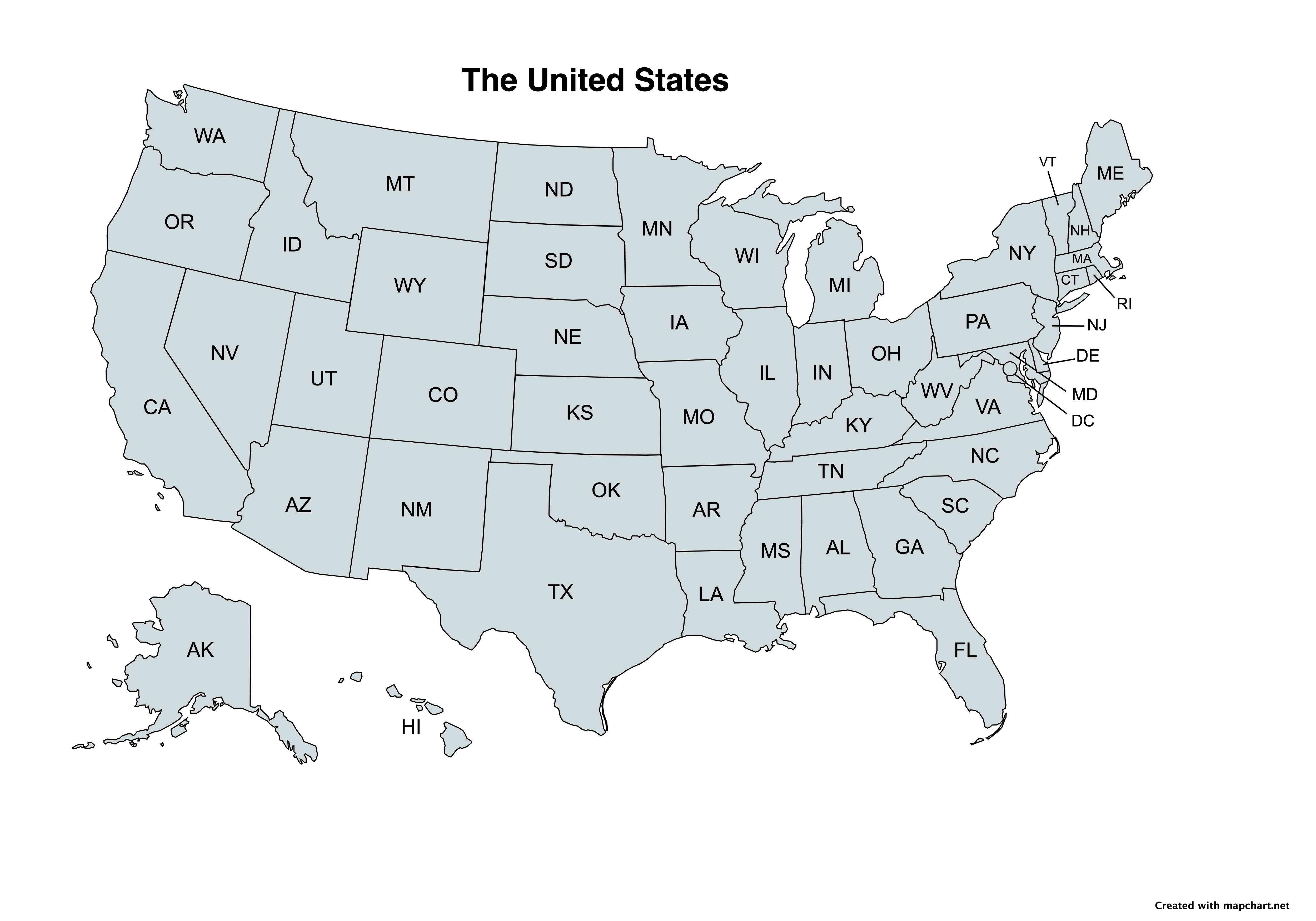 Map of the United States